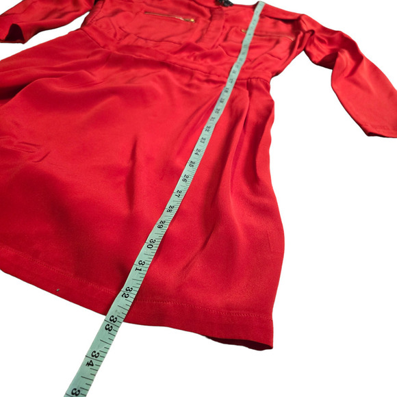 Theory Brunella stretch silk red dress size 2 - Picture 8 of 8